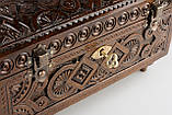 Красива скринька ручної роботи на подарунок для прикрас із натурального дерева, 21*11 см, фото 7