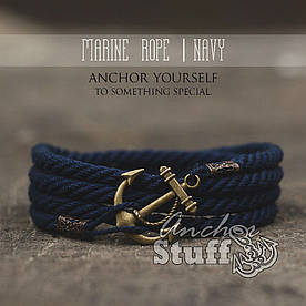 Браслет з якорем Anchorstuff - Marine Rope Navy