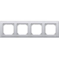 Рамка на 4 пости M-Plan Merten (алюміній) Schneider Electric 