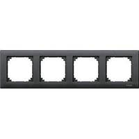 Рамка на 4 пости M-Plan Merten (антрацит) Schneider Electric