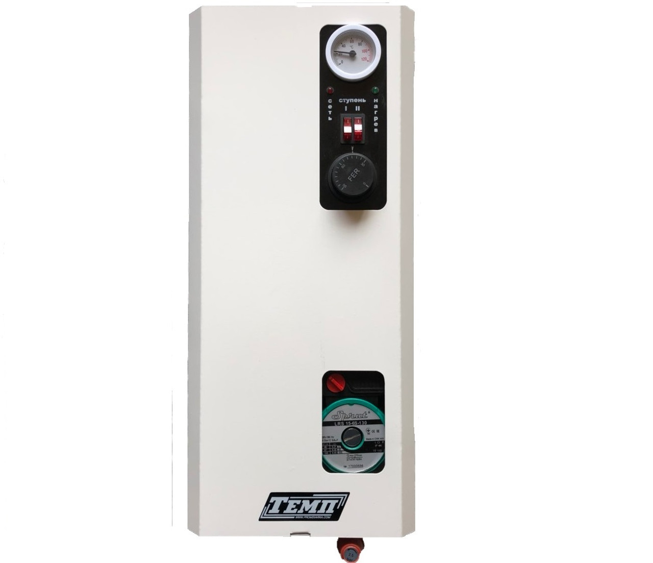 Котел електричний ТЕМП 3 кВт. 220/380 Вт з насосом
