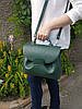 Сумка жіноча "Фіджі" натуральна шкіра, темно-зелений флотар, фото 8