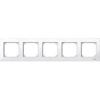 Рамка на 5 постів M-Plan Merten (полірно-білий) Schneider Electric