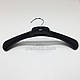 45 см. Пластикові плічка вішалки для верхнього одягу SP-45/55 чорного кольору, фото 4