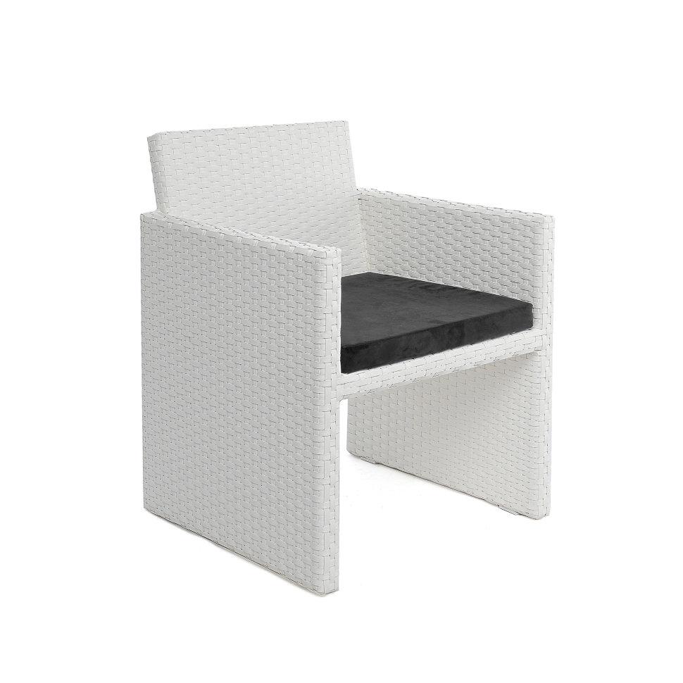 Кресло садовое Шатл без текстиля каркас алюминий, иск. ротанг L12, А01 (Pradex ТМ)