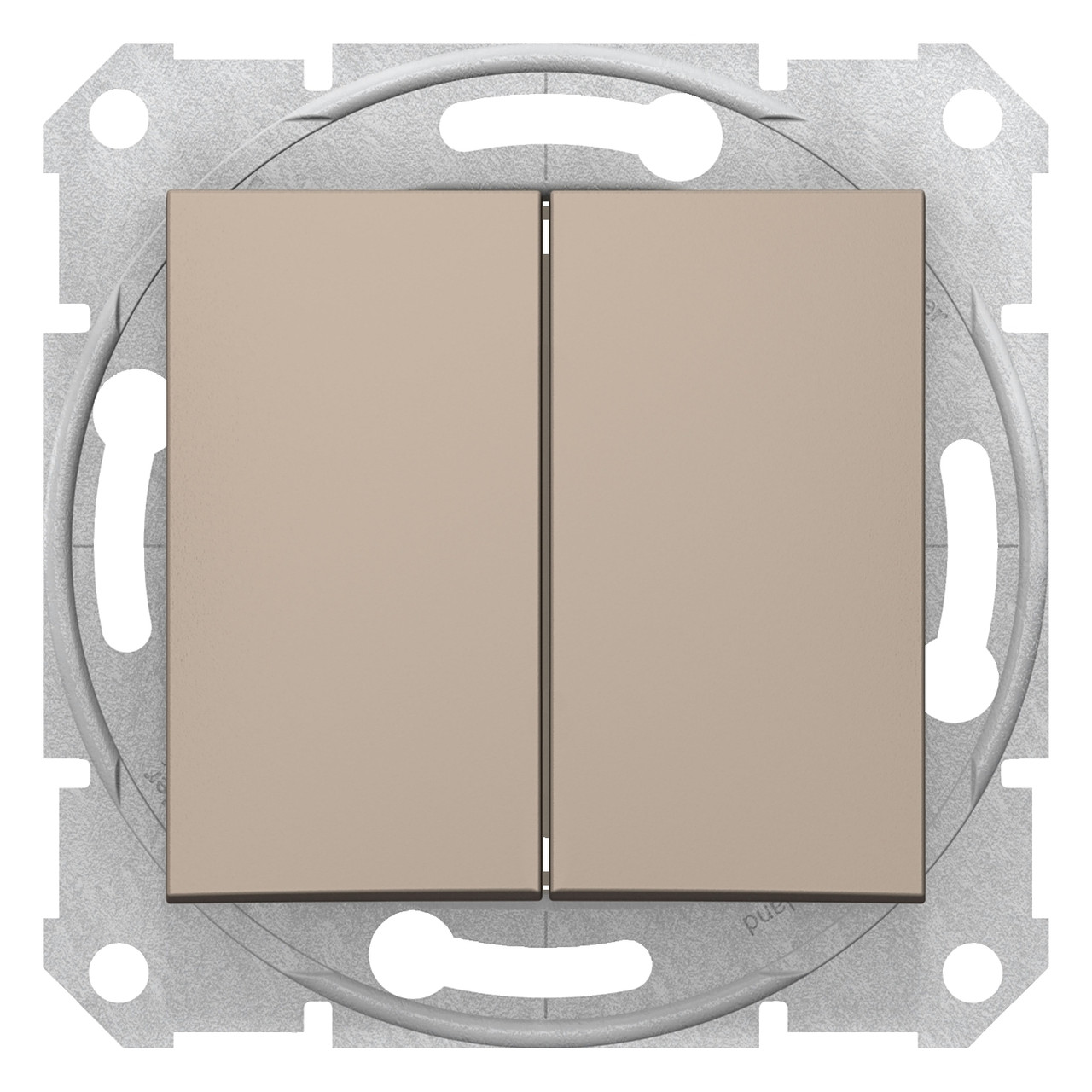Вимикач двохклавішний титан Sedna Schneider Electric SDN0300168