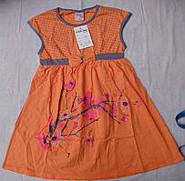 Сукня трикотажне "гілочка" від 4 до 8лет помаранчеве