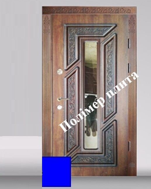 Двері вхідні з полімер плитою з куванням