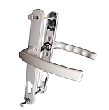 Натискний гарнітур VORNE 28/92/200 з пружиною коричневий для ПВХ дверей (дверна натискна ручка), фото 2