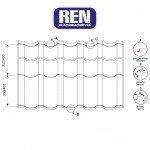 Металлочерепица REN (Classic)  PURMAT 0,5, фото 4
