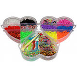 Набір для плетіння Rainbow Loom Bands "Серце" 3200 гумочок., фото 2