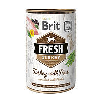 Brit Fresh Turkey with Peas консервированный корм для собак с индейкой и горошком 400г