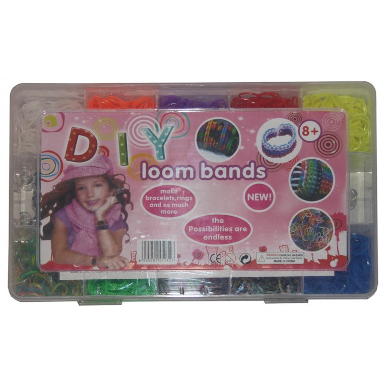 Набор для плетения Rainbow Loom Bands 2200 резиночек - фото 2 - id-p99000302