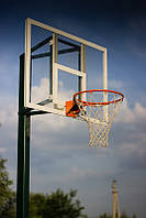 Стійка баскетбольна стаціонарна (вулична, одна опора), винос стріли 45-60 см