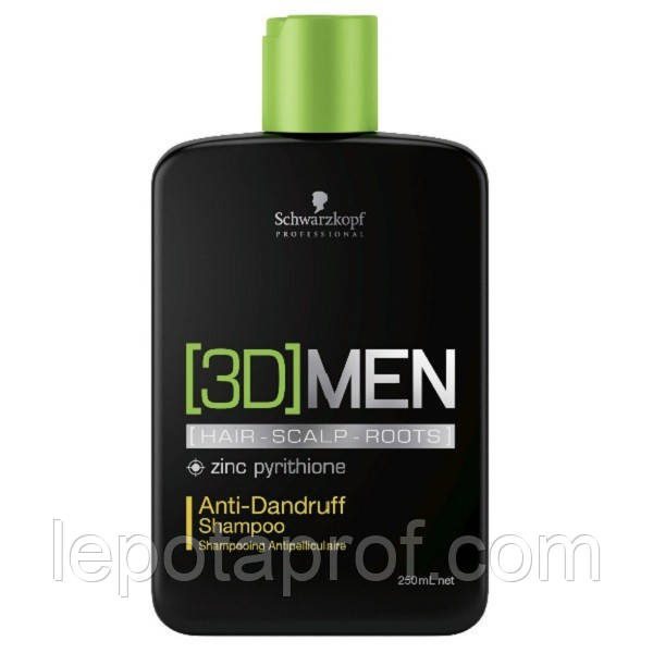 Шампунь для чоловіків від лупи Schwarzkopf Professional [3D] MEN Anti-Dandruff Shampoo 250 ml
