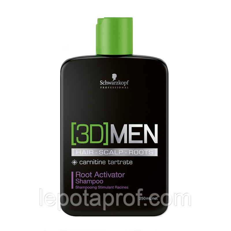 Шампунь для чоловіків - активатор росту волосся Schwarzkopf Professional [3D] MEN Root Activator Shampoo 250 ml