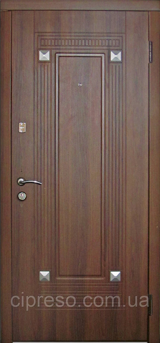 Двері вхідні Модель "Турін" (шоколадний горіх)