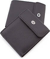 Оригинальный кожаный мужской кошелёк черного цвета ST Leather