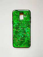 Чохол Luxury для Samsung A6 2018 Мармуровий Green