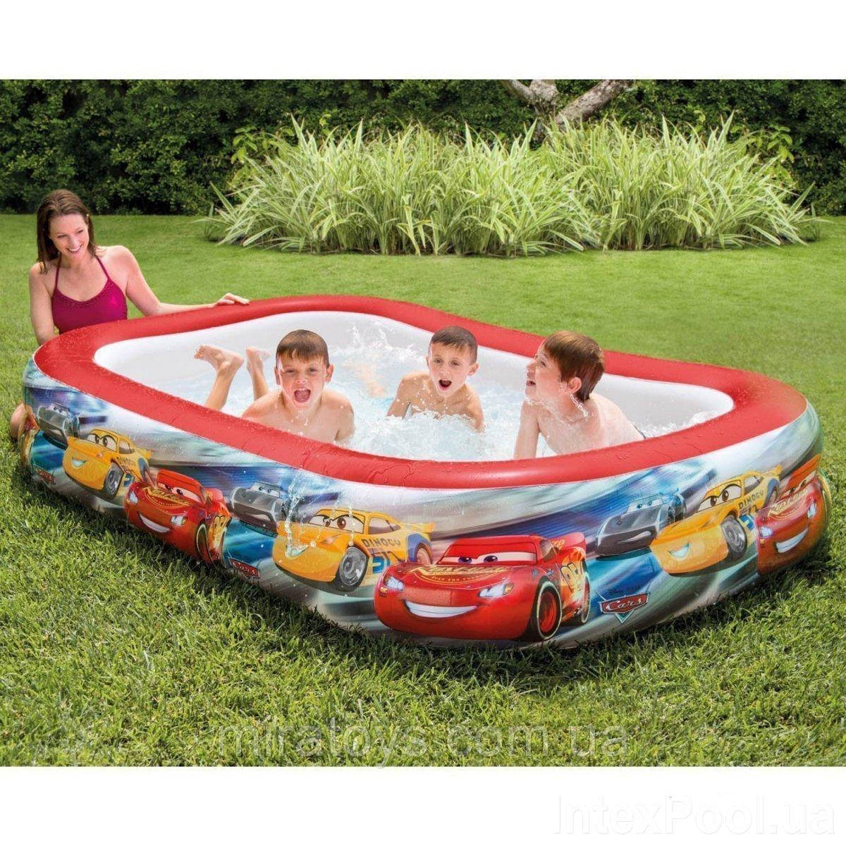 ✅Дитячий надувний басейн Intex 57478 «Тачки», 262 х 175 х 56 см