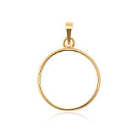 Кулон кольцо ХР Gold filled 18k. Размер 34 х 23 мм.
