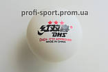 DHS 3*** D40+ ITTF пластикові м'ячі ABS plastic (New Materials) теніс, фото 2