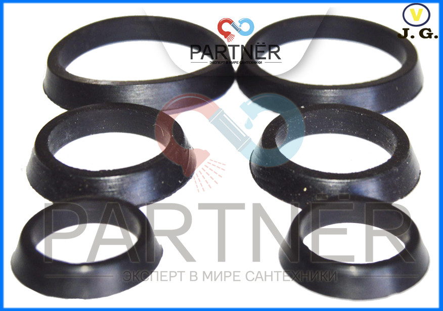 Упаковка эластичных резиновых прокладок 1" конусная под сгон американку ...