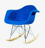 Крісло-гойдалка Leon Шерсть, синє, фото 4