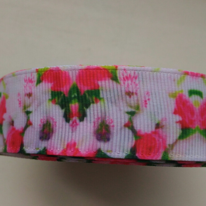 Репсова Стрічка Квіти 25 мм, фото 1