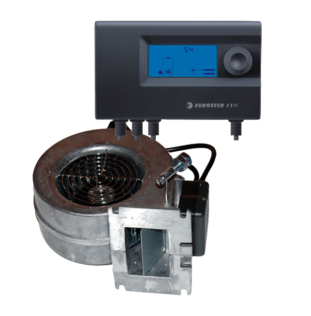 Контролер Euroster 11W вентилятор WPA120 для твердопаливного котла