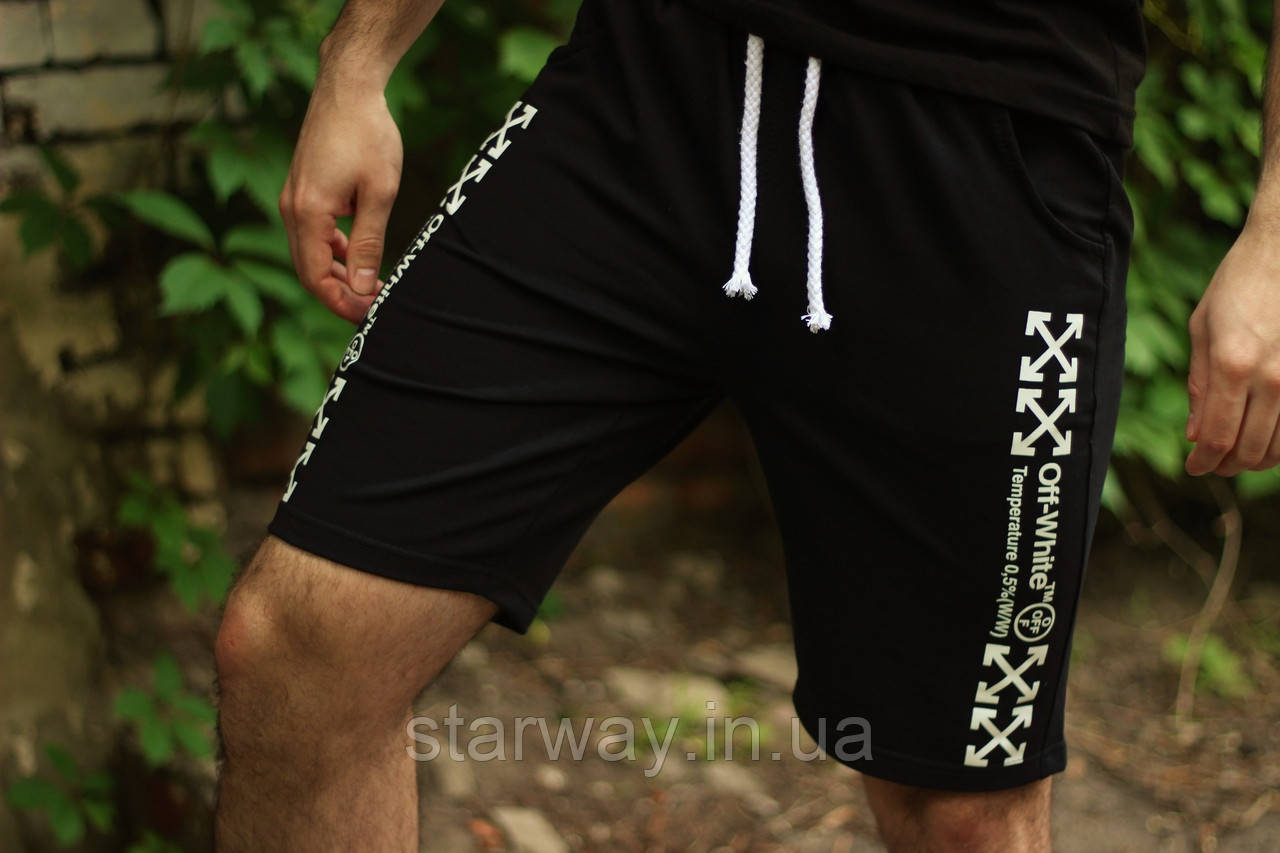 Чорні шорти off white tm temperature