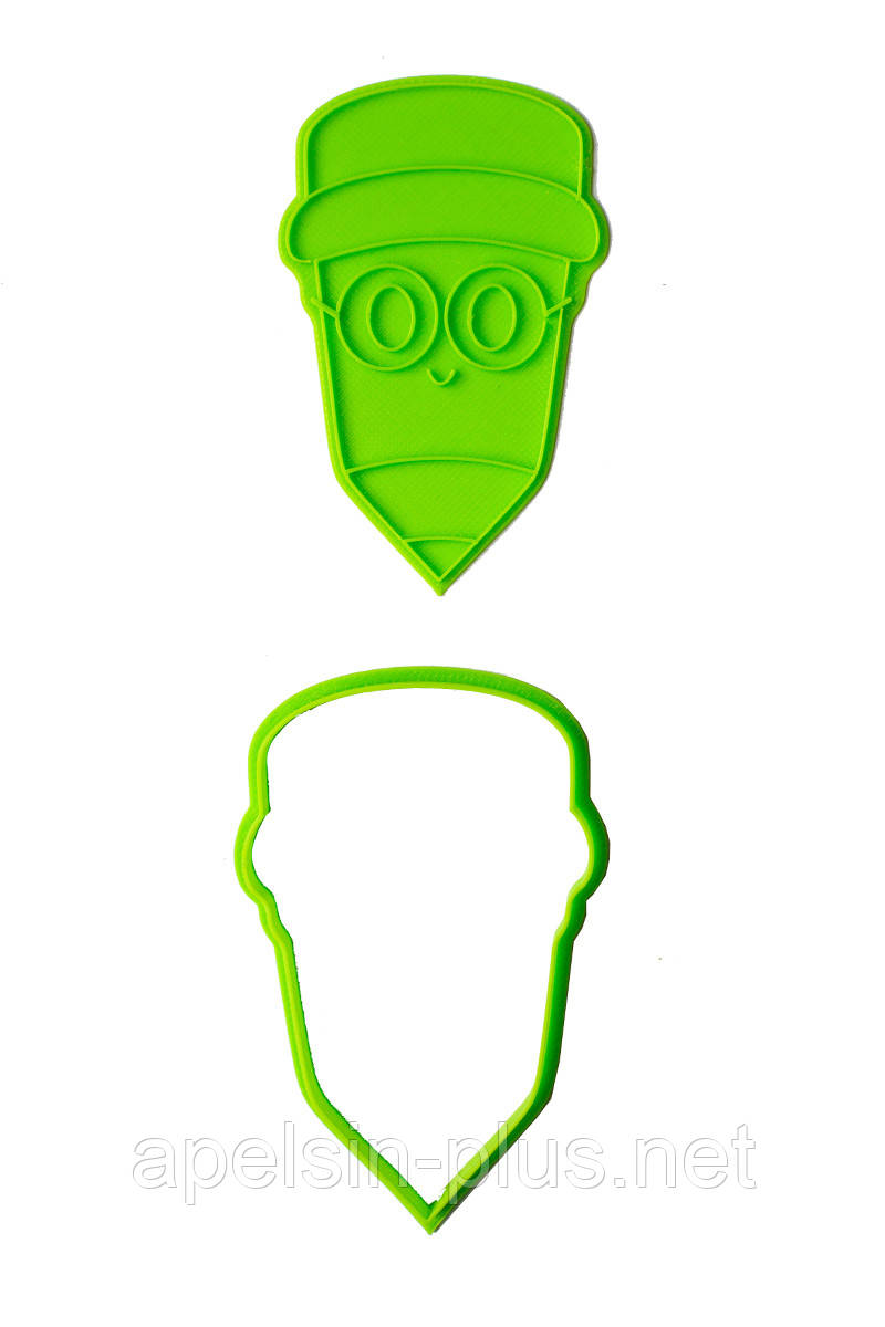 Вирубка з відбитком для пряників Олівець No1 12 см, фото 1