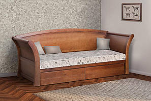 Ліжко підліткове Адріатика 80х190 см з шухлядами (горіх)