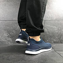 Чоловічі кросівки літні Nike Free Run 3.0 сітка,сині з білим, фото 2