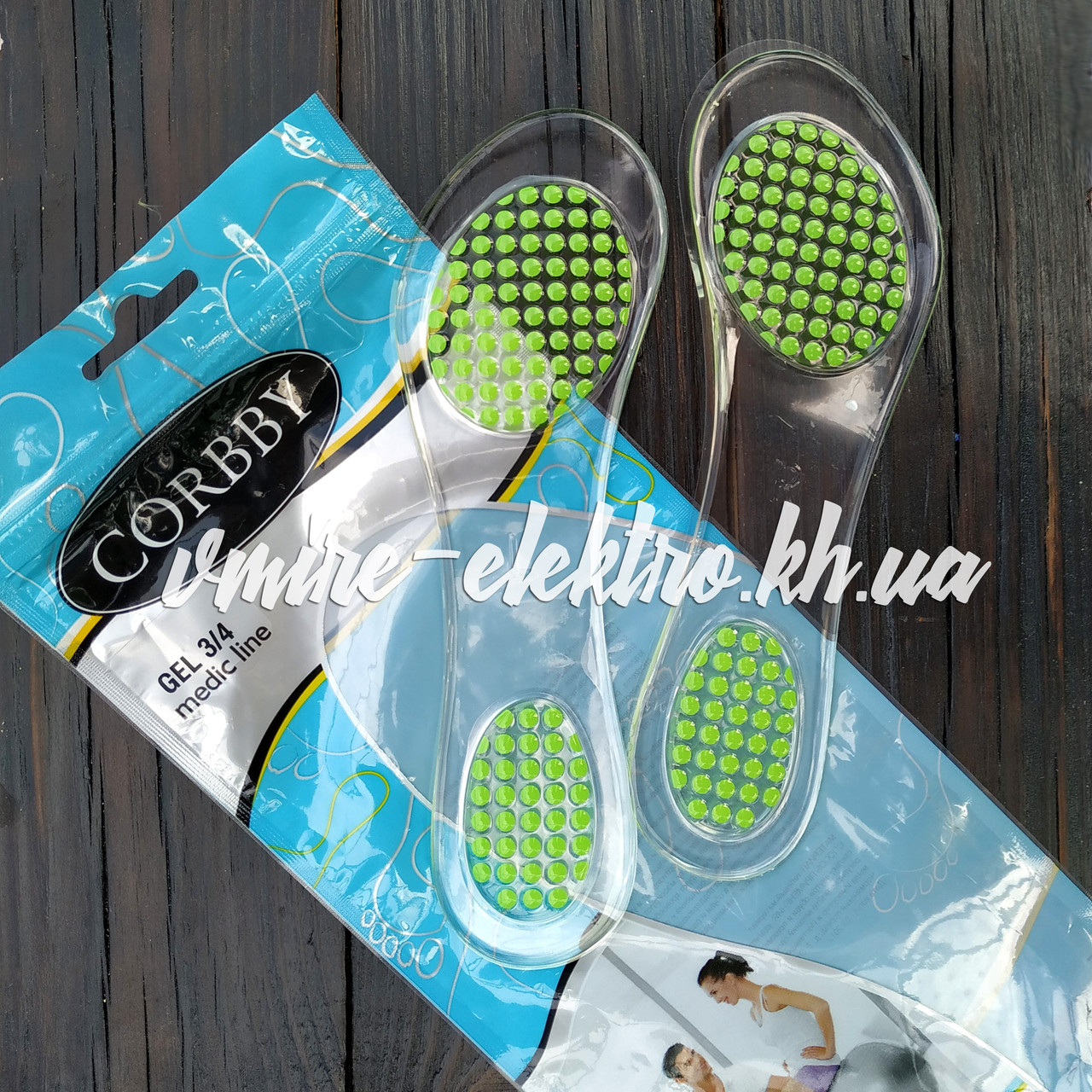 Гелеві устілки Corbby 3/4