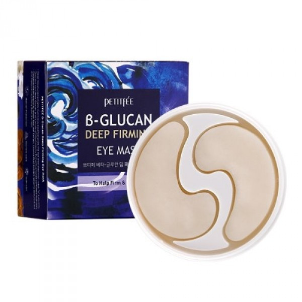 Супер зміцнювальні патчі для очей із бета-глюканом PETITFEE B-Glucan Deep Firming Eye Mask 60 шт.