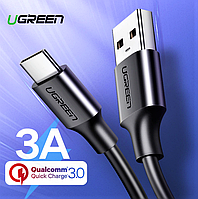 Кабель USB 2.0 на Type-C UGREEN Cable Nickel Plating 1м (черный)