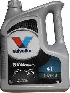 Мотоциклетне масло 10w-40 синтетичне VALVOLINE SYNPOWER 4T SAE 10W-40 ( 4 літри ), фото 2