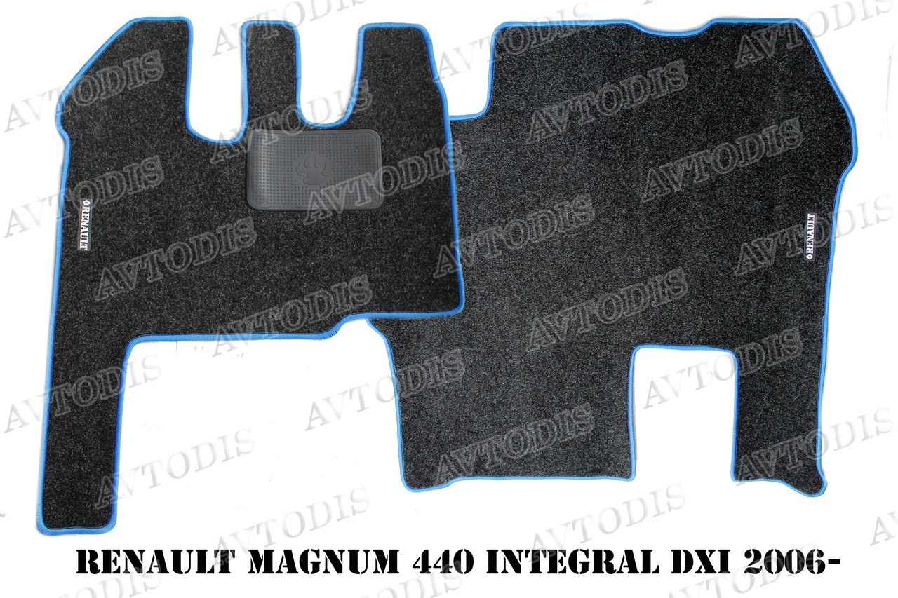 Renault Magnum 440 Integral DXI 2006- ворсові килимки (сірий-червоний) ЛЮКС