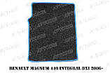 Килимки текстильні Renault Magnum 440 Integral DXI 2006- (чорний-синій) ЛЮКС, фото 3