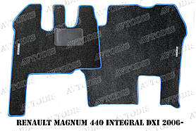 Килимки текстильні Renault Magnum 440 Integral DXI 2006- (чорний-червоний) ЛЮКС
