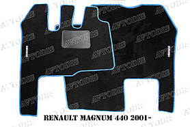 Renault Magnum 440 2001 — ворсові килимки (антрацит-червоний) ЛЮКС