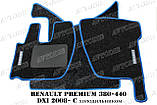 Килимки текстильні Renault Premium 380-440 DXI 2008- (чорний-червоний) ЛЮКС, фото 8
