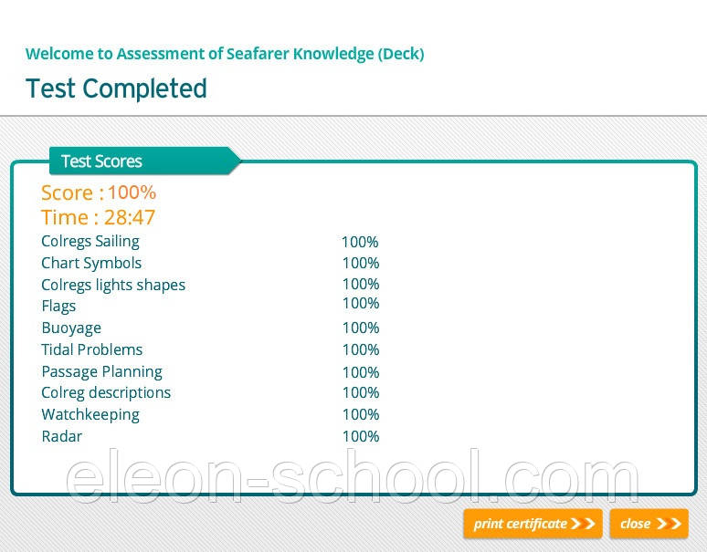 Assessment of Seafarer Knowledge (Deck) ASK