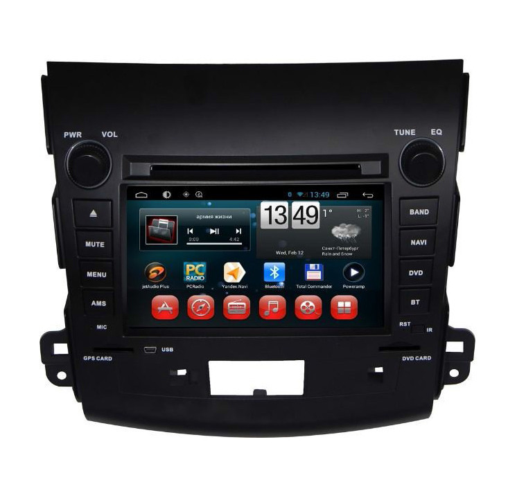 Магнитола PEUGEOT 4007, Mitsubishi Outlander/XL, CITROEN C-CROSSER. Kaier KR-7062. Android