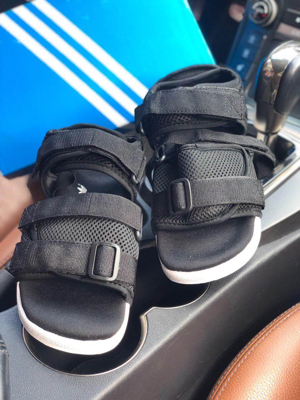 Женские сандалии Adidas Adilette Black White (Адидас черного цвета на лето) - фото 2 - id-p30285381