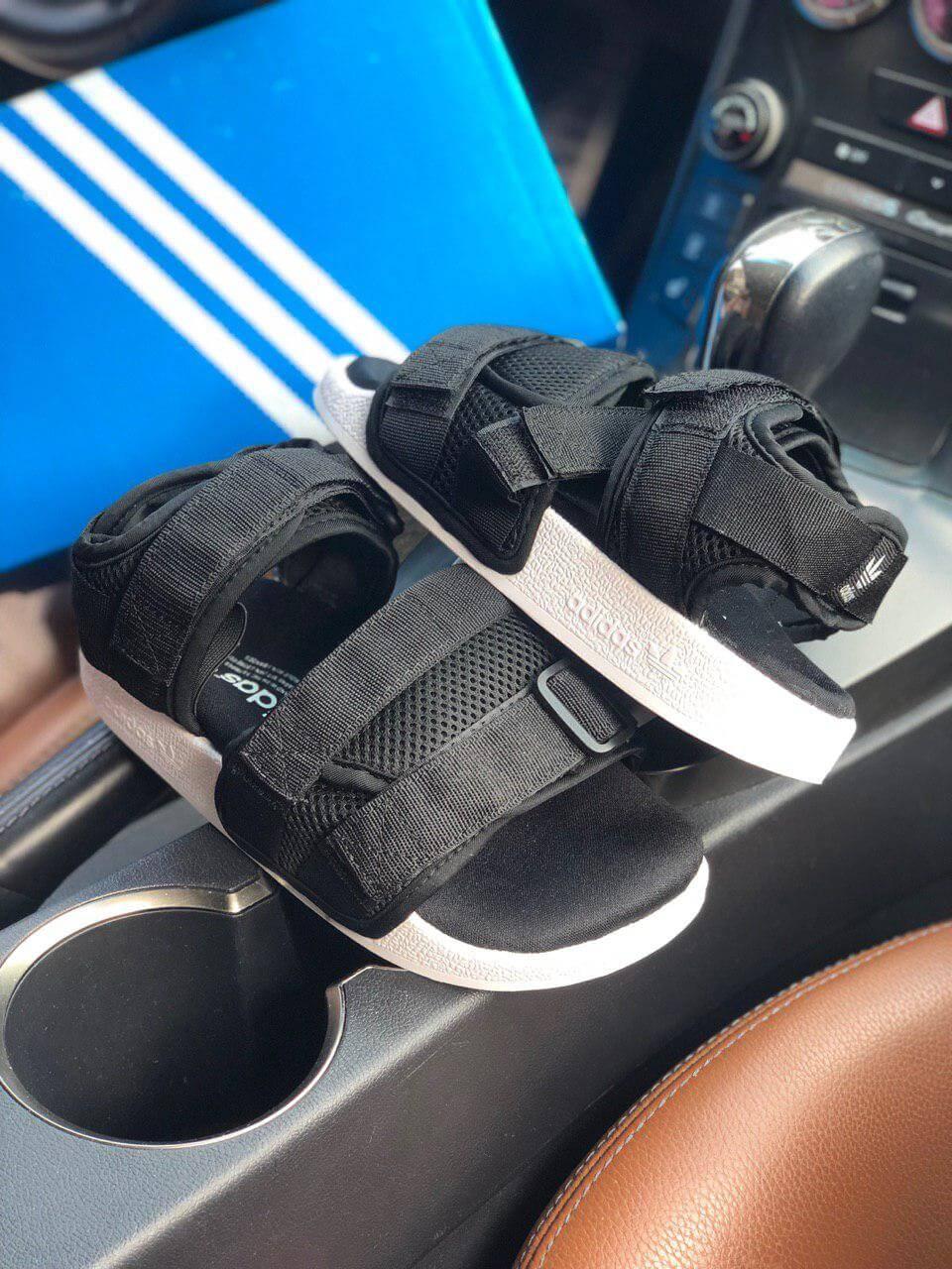 Женские сандалии Adidas Adilette Black White (Адидас черного цвета на лето) - фото 3 - id-p30285381