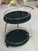Сервировочный столик Флоренция V323 TES MOBILI, металл + серый МДФ