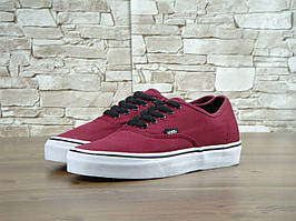 Vans New Era Bordo White Кеди Vans бордові жіночі
