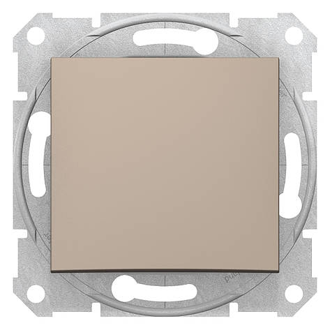 Вимикач кнопочний титан Sedna Schneider Electric SDN0700168, фото 1